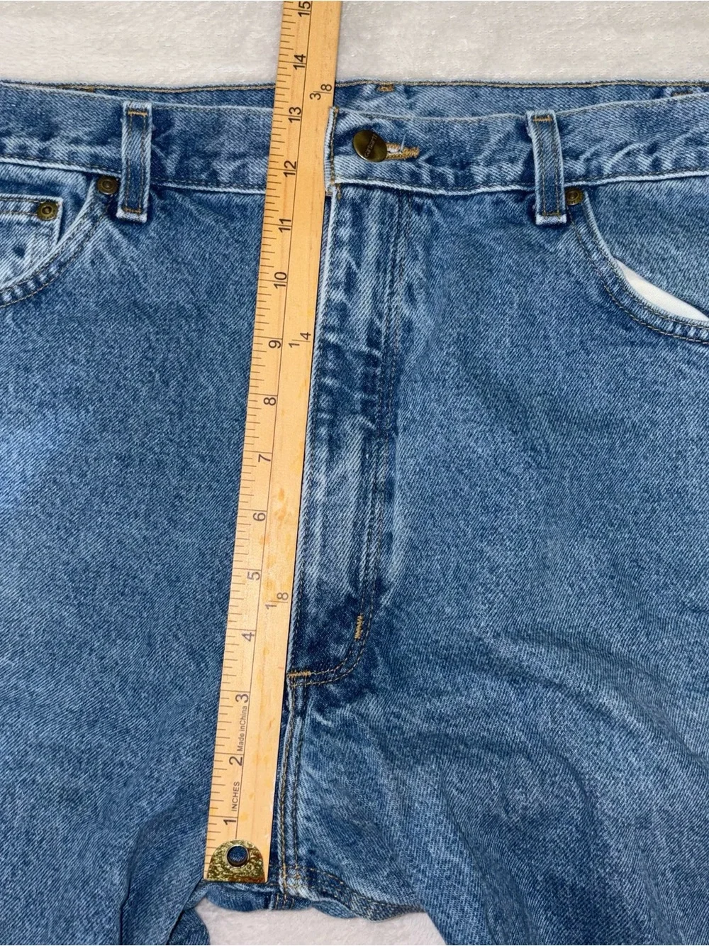 Carhartt B171 DST Relaxed Fit Carpenter Jeans Blue Denim Mens 38X36